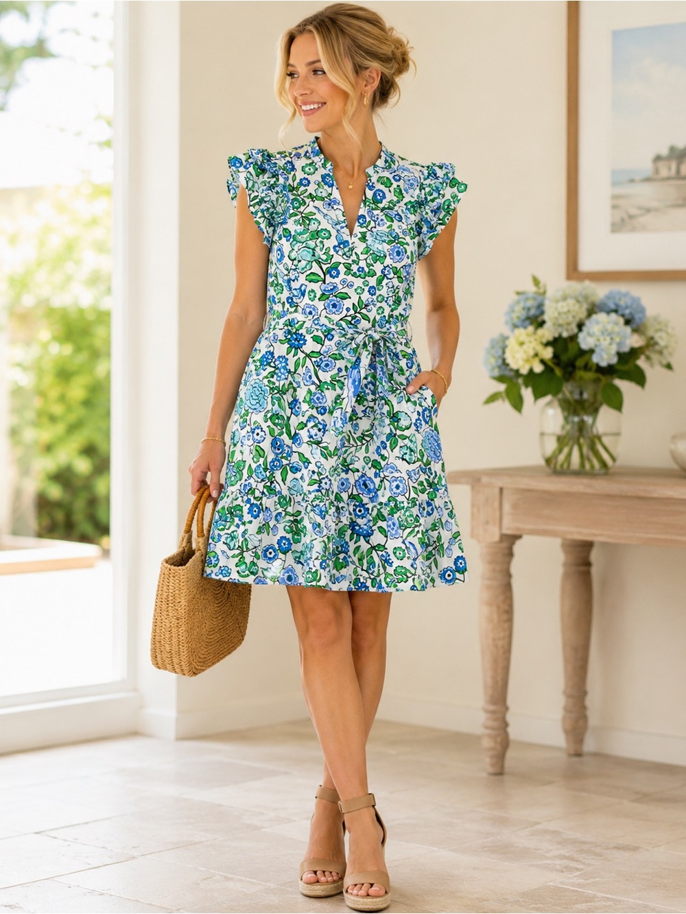 Sugar Lips Floral Ruffle Dress | NWT | Size M